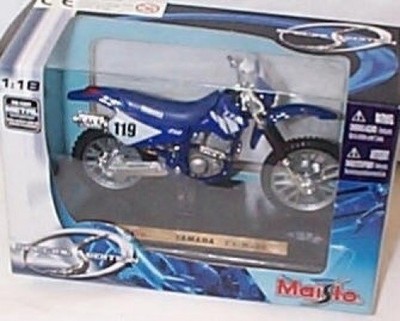 UPC 090159000068 product image for Maisto Yamaha Tt-r250 Blue And White Bike 1.18 Scale Diecast Model. Brand | upcitemdb.com