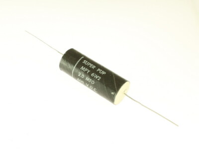 2x 2uf 600V DC Axial Film Metallized Paper Super Pup Capacitor 2mfd 600VDC