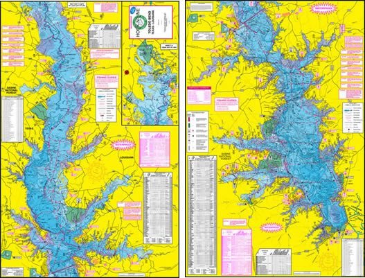 Lake Sam Rayburn Fishing Map Fishing Charts & Maps Texas Hook-N-Line F109 Fishing Map For Lake Sam  Rayburn Fishing Equipment