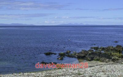 PHOTO  VIEW FROM SALTPANS ACROSS THE BAY AT MACHRIHANISH AND FAR AWAY TO THE PAP