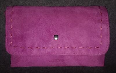 GIVENCHY Parfums ORGANZA, Hot Pink, Silver Metallic Make Up Cosmetic Pouch Bag