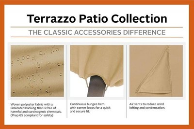 Classic Accessories Terrazzo Patio Umbrella Storage Cover, Sand