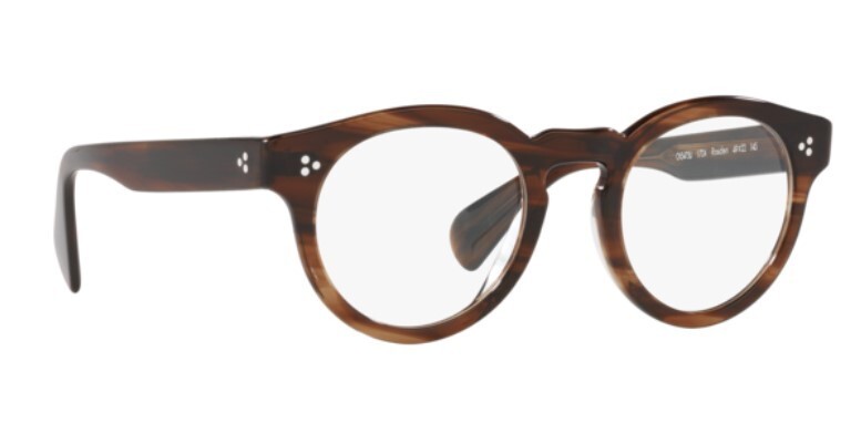 Pre-owned Oliver Peoples 0ov5475u Rosden 1724 Tuscany Tortoise Brown Round Eyeglasses In Clear