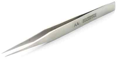Fine Point Tweezers AA Anti-Acid Non-Magnetic Stainless Steel Watch Repair Tool