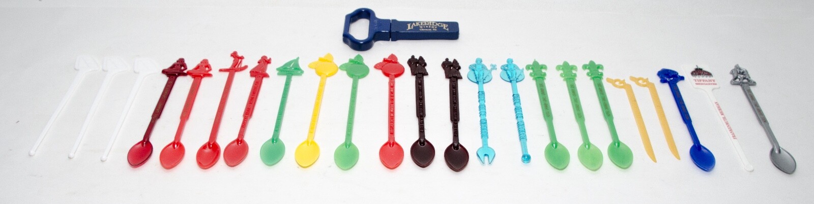 Vintage Lot Swizzle Stick Plastic Drink Stirrer W/Cork Opener Mostly Canada