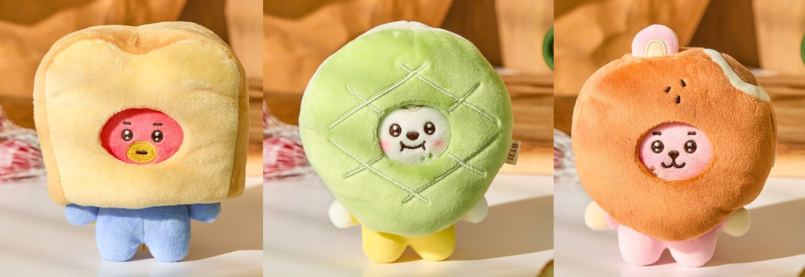 【バラ売り可】BT21　ニット マスコットTATA,チミー BTS BT21 SET3 TATA CHIIMY COOKY BAKERY Plush Doll Baby Toy