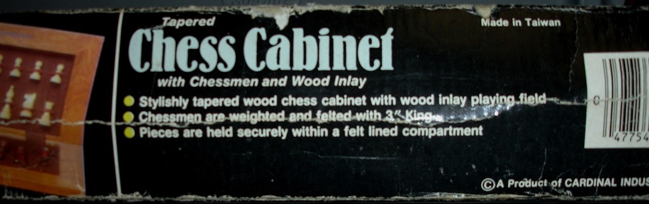 Cardinal Tapered Wooden Chess Cabinet Set Weighted Wooden Playing Pieces In Box