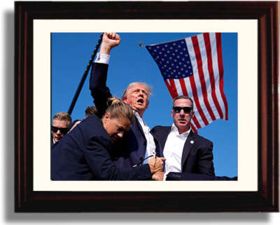 8x10 - Donald Trump July 13, 2024 ''Keep Fighting'' Fist Pump Framed Photo