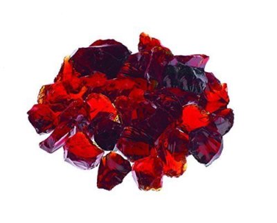PREMIUM RUBY RED - 1/4'' Fire Glass Fireplace & Fire Pit Fireglass Glass Crystals
