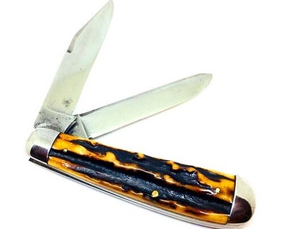 Vintage Case Bros LV 5204 LP Pre Trapper Stag 1900-12 Knife - Rare #1136