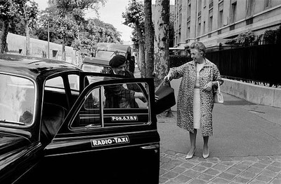 Singer Patachou Taking a Taxi in Paris France on July 12 1963 Old Photo