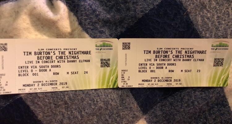 2x Tim Burtons Nightmare Before Christmas Live Glasgow Sse
