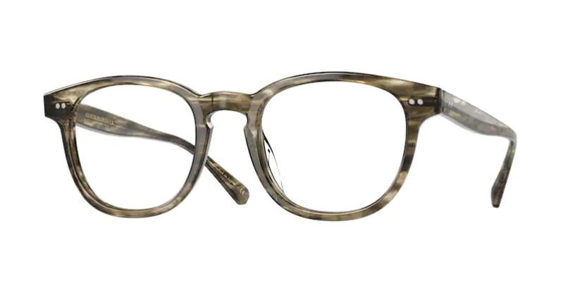 Pre-owned Oliver Peoples 0ov5480u Kisho 1735 Soft Olive Bark Green Unisex Eyeglasses In Clear