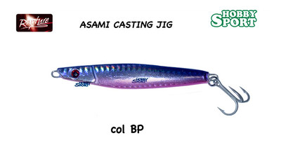 METAL JIG ASAMI CASTING 21 gr COLOR BP BLUE PURPLE SPINNING MARE