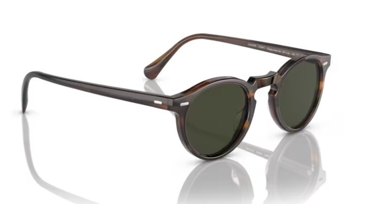 Pre-owned Oliver Peoples 0ov5217s Gregory Peck 1724p1 Tuscany Tortoise/g-15 47mmsunglasses In Gray