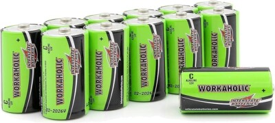 Interstate Batteries C Cell Alkaline Battery (100 Count) All-Purpose 1.5V 