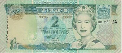 Fiji Islands Banknote P104 2 Dollars, QE II, UNC