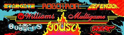 Mame Arcade Multi Williams Multicade Marquee For Header/Backlit Sign