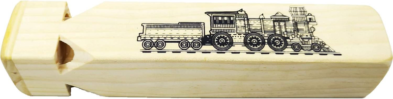 Wooden Pine 4 Tone Train Whistle w/ Blast Chart & Gift Box Kids Educational Toy