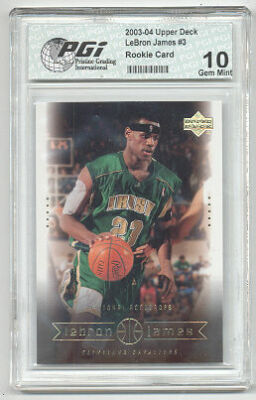 LeBron James 2003 Upper Deck #3 HIGH SCHOOL Rookie Card PGI LeBron James 2003 Upper Deck #3 HIGH SCHOOL Rookie Card PGI