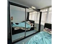 🔰BEST PRICE DEAL💯 2 & 3 Doors Sliding Wardrobe with Full Mirrors with Rails & Shelves🔥