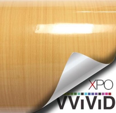 VVivid Gloss Gold Pine Wood Vinyl Wrap Architectural Film | V114