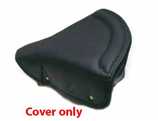 Fits Royal Enfield Triumph Lycett Black Faux Leather Front Solo Seat Cover 