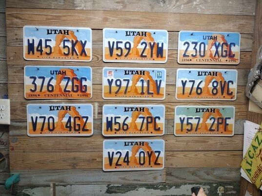 Utah Lot of (10) 2008 License Plate Auto Tags W45 5KX