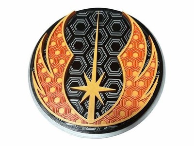 Star Wars Jedi Symbol 3D Mosaic Wall Art, Luke Skywalker Decor