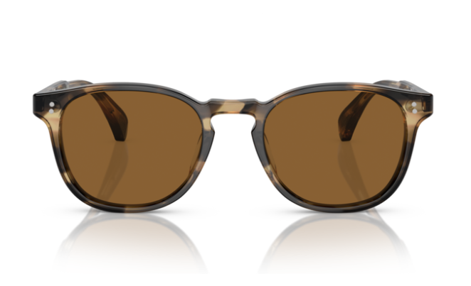 Pre-owned Oliver Peoples Ov5298su Finley 171353 Havana Brown Round Men's Sunglasses