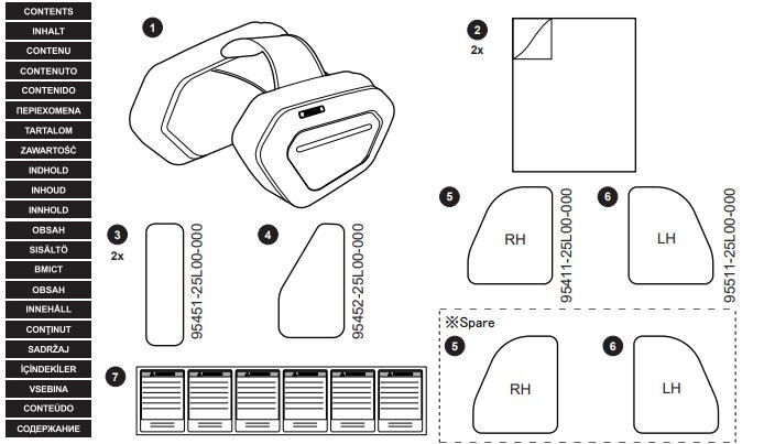 2023-2025 Genuine Suzuki GSX-8R Soft Side Cases / Brackets