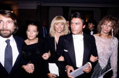 Daniel Biasini, Romy Schneider, Mireille Darc, Alain Delon and Dal- Old Photo