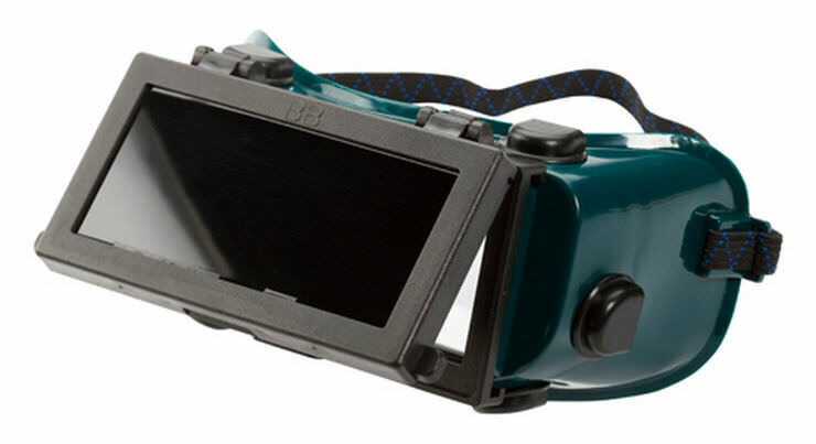 Wide Vision Flip Up Front Gas Welding Goggles 4 1/4