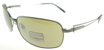 Pre-owned Serengeti Trieste Satin Gun / Green 555nm Sunglasses 7674 64mm