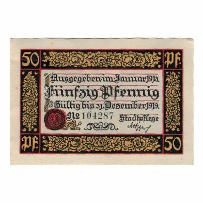 [#322017] Billet, Allemagne, Rottweil A.N. Stadt, 50 Pfennig, Oiseau, 1918, 1918