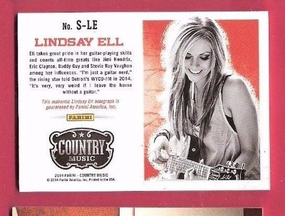 LINDSAY ELL CERTIFIED AUTHENTIC AUTOGRAPH AUTO CARD #93/149 PANINI COUNTRY MUSIC
