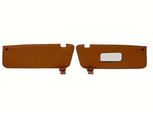 Sunvisor and Clips Set For Mercedes R107 W107 C107 Tobacco Color