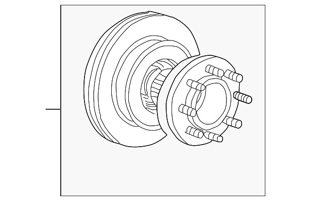 Genuine Ford Hub & Rotor AC3Z-1104-C