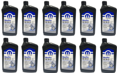 Mopar MaxPro 5W20 Sae Motor Oil For Jeep Dodge Chrysler Ram Case Of 12 Quarts