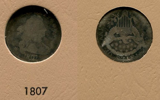 Collection of 17 Bust Dimes in Dansco Album - Lot with Rare Draped & Capped Type