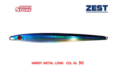 ZEST METAL LONG 200 GR COLORE HL30 BLU - VERTICAL JIG  PESCA RICCIOLA CERNIA