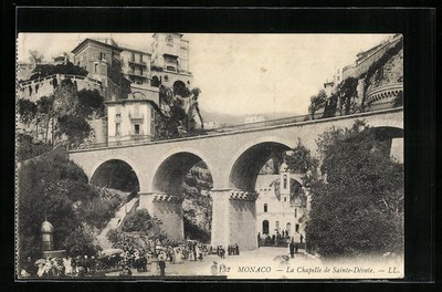 CPA Monaco, La Chapelle de Sainte-Dévote 