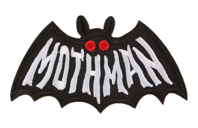 Mothman Folklore Monster Creature Moth - 4'' Embroidered Iron/Sew On Patch