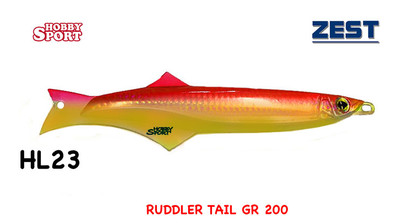 VERTICAL JIG ZEST RUDDLER TAIL  200 GR COL HL22 ROSSO / ARANCIO CERNIA DENTICE