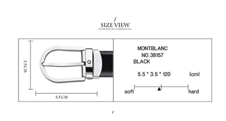 Pre-owned Montblanc 111092 Classic Line Cutting Reversible Belt Leather 1x45 Inch Eu Made In Black & Brown (both Side Use)