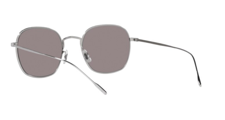 Pre-owned Oliver Peoples 0ov1307st Ades 50365d Silver/chrome Taupe Photo Square Sunglasses