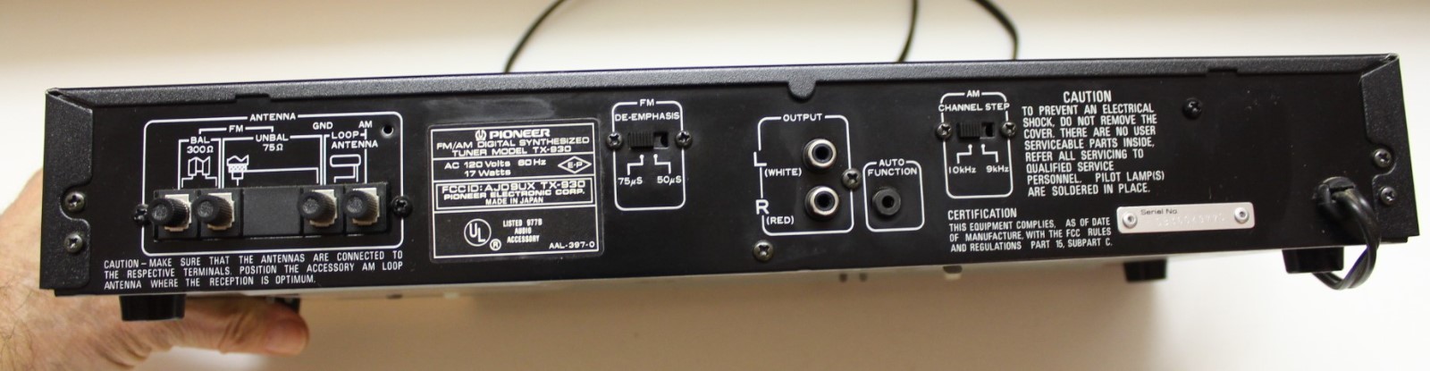 Vintage 1983 Pioneer TX-930 Am Fm Digital Tuner Made In Japan