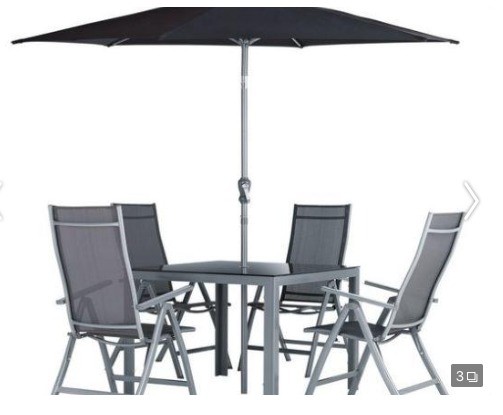 FOR SALE Argos Malibu Metal Patio Set - 6 seater w/Parasol | in