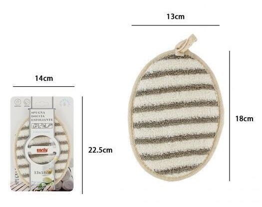 Spugna Doccia Bagno Esfoliante Cura Pelle Corpo 69590 dfh
