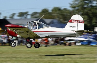 SIPA S.1000 Coccinelle French Trainer Aircraft Desktop Kiln Dry Wood Model Large